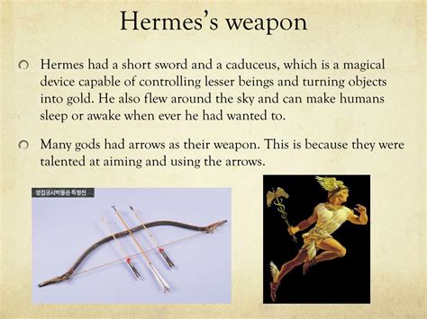 hermes symbols and weapons|what weapon did hermes use.